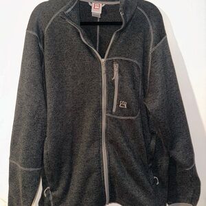 Avalanche Men's Charcoal Zip-Up Sweater